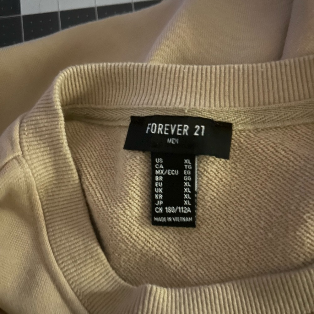 Forever 21 Cream Graphic Crewneck Sweater - Picture 7 of 7